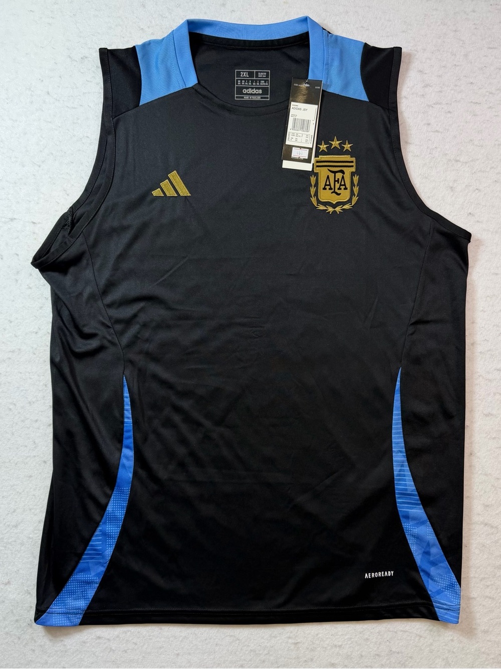 adidas Argentina World Cup 2022 Sleeveless Training Tank Top Soccer Messi Size L